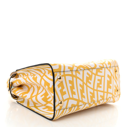 Fendi X SARAH COLEMAN Vitello Liberty Shiny Nappa Plexiglass FF Vertigo Mini Peekaboo Iconic Satchel Mimosa White 4 of 12