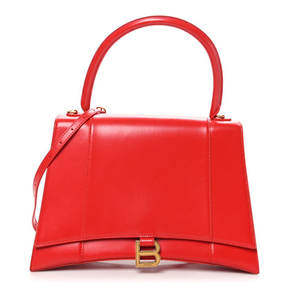Balenciaga Shiny Box Calfskin Medium Hourglass Top Handle Bag Bright Red 1 of 11