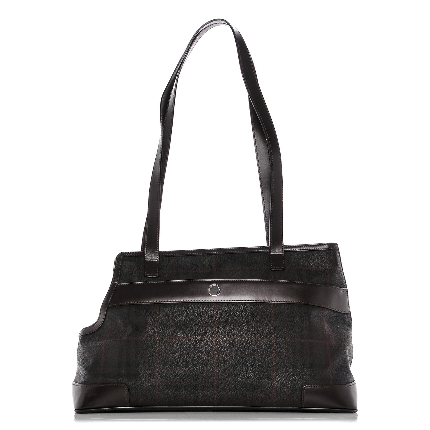 Smoked Check Dog Carrier Brown