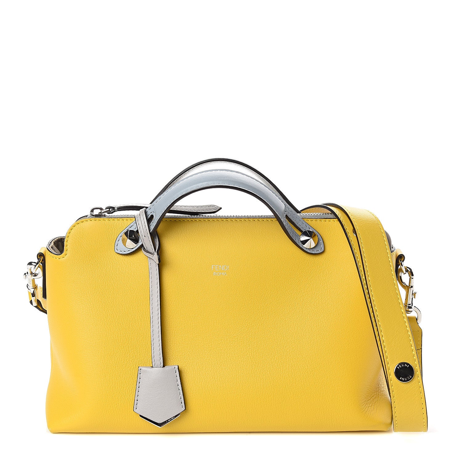 Fendi Vitello Dolce 4 Color Medium By The Way Boston Bag Yellow Multicolor 1 of 10