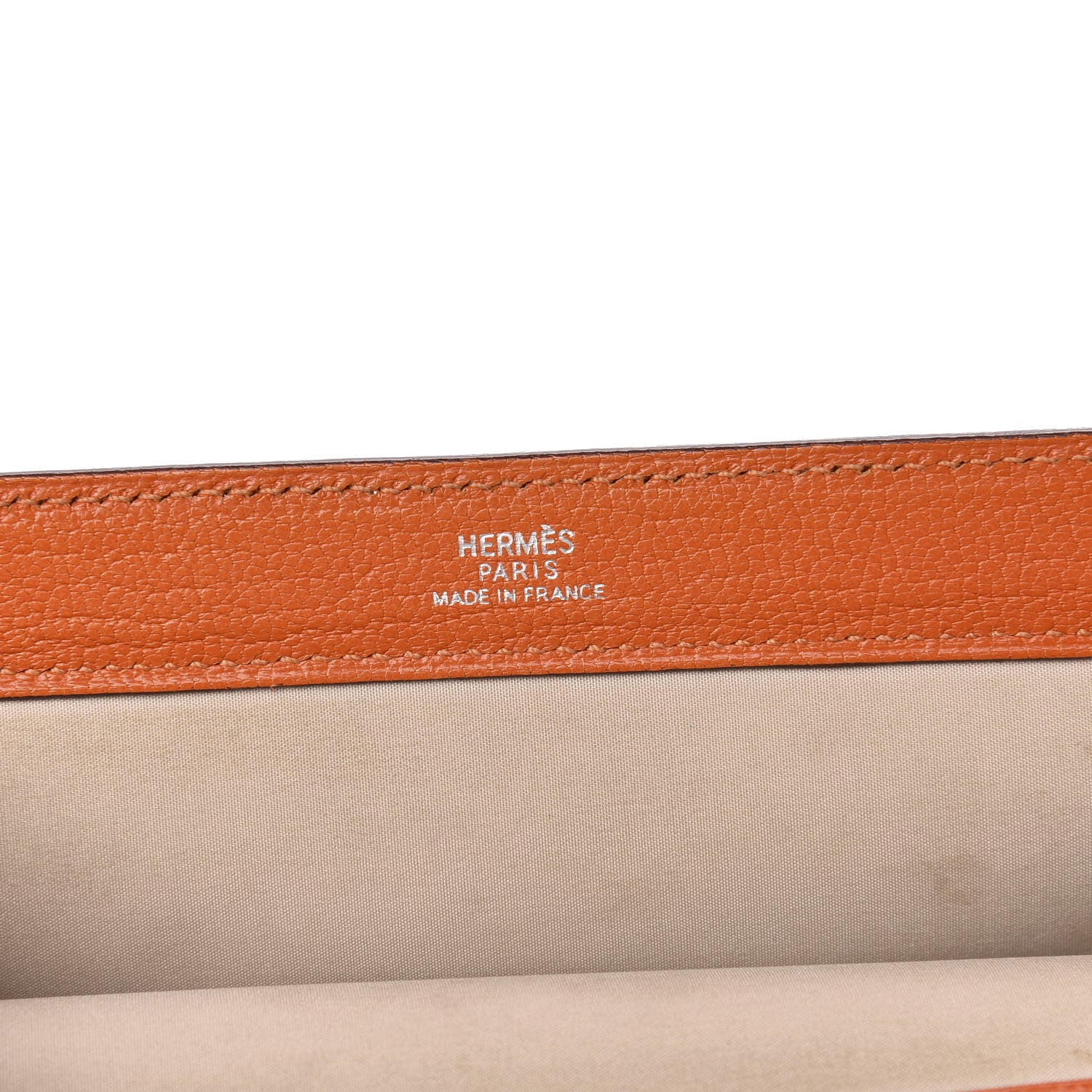 Hermes Chevre Mysore Karo GM Orange 6 of 8