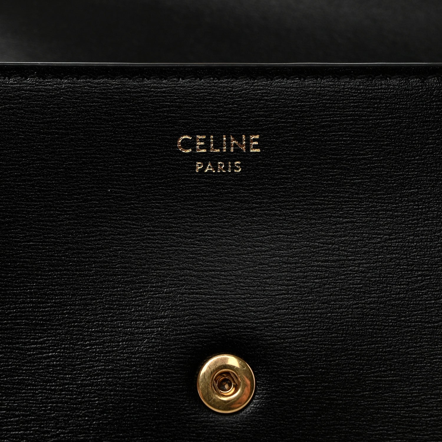 Celine Shiny Calfskin Long Triomphe Wallet Black 6 of 8