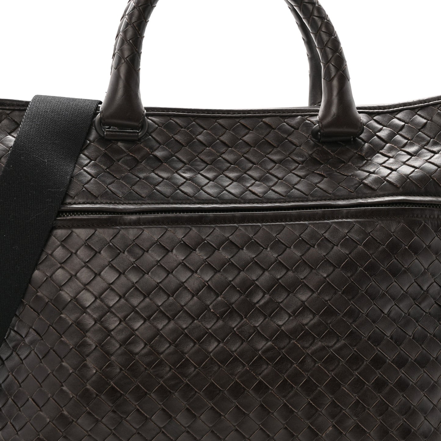 Calfskin Leggero Intrecciato Briefcase Ebano