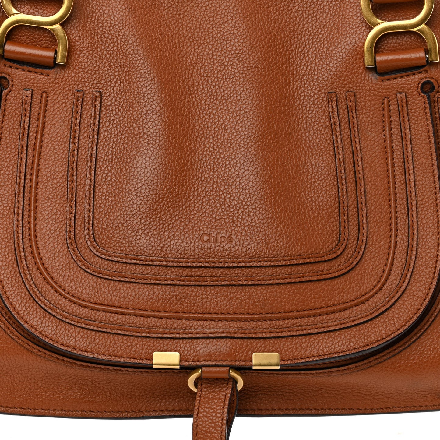 Calfskin Medium Marcie Satchel Tan