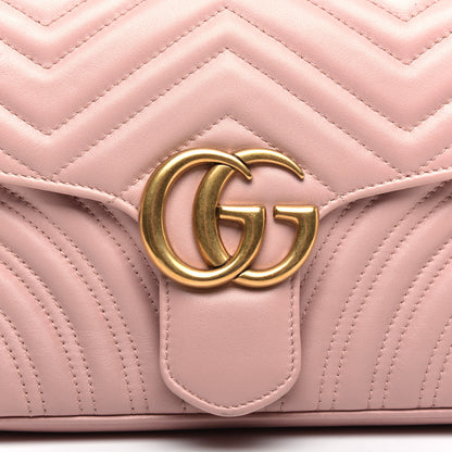 Gucci Calfskin Matelasse Small GG Marmont Shoulder Bag Perfect Pink 10 of 12