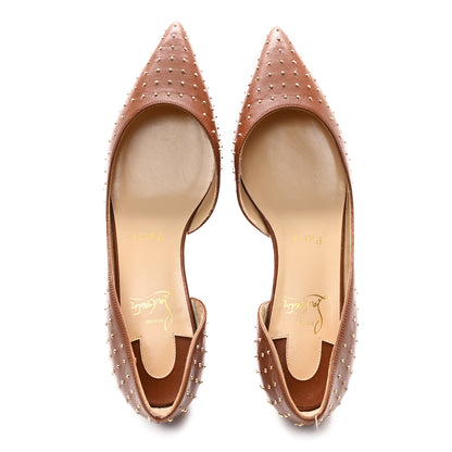 Christian Louboutin Nappa Studded Iriza Flats 37 Cuoio 2 of 9