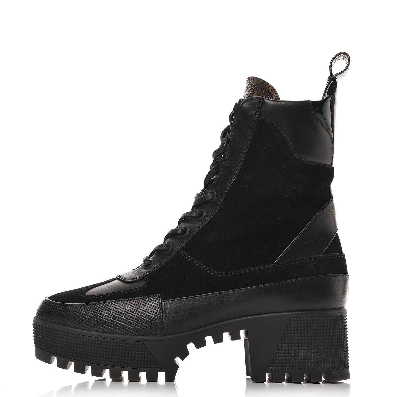 Louis Vuitton Suede Calfskin Laureate Platform Desert Boots 36 Black 1 of 11