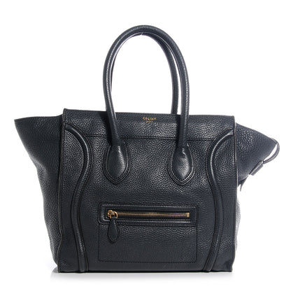 Celine Pebbled Leather Mini Luggage Bag Anthracite 1 of 9