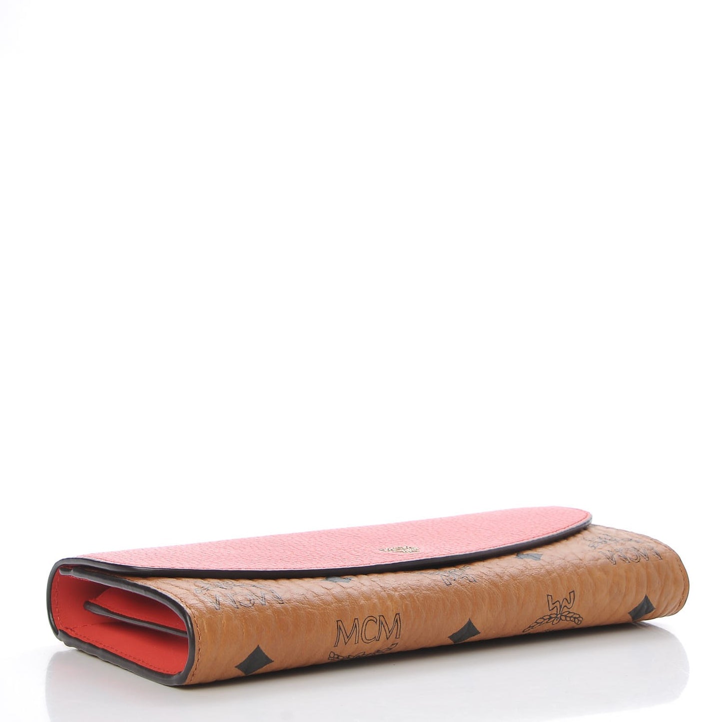 Visetos Grained Calfskin Large Two Fold Wallet Ruby Red