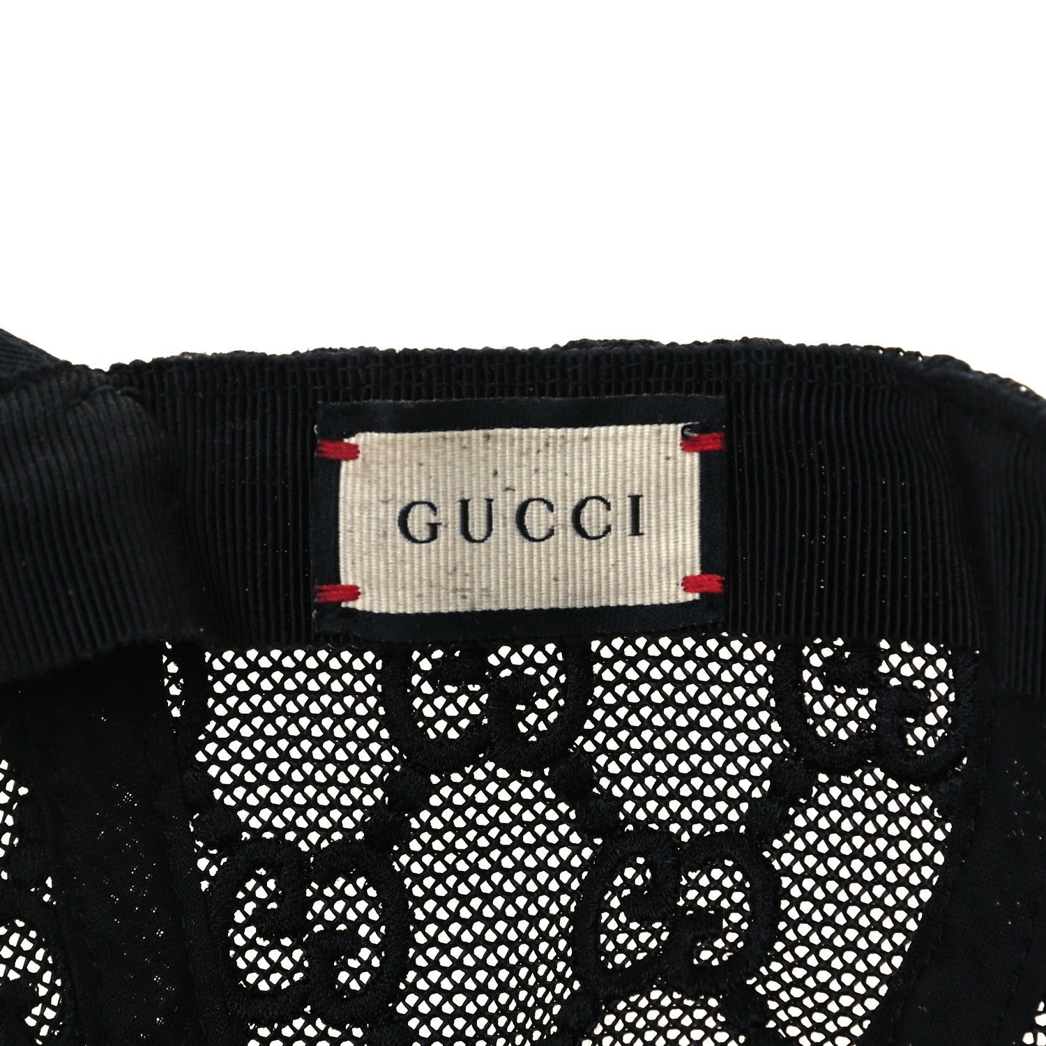 Gucci GG Net Embroidered Baseball Hat L Black 7 of 8