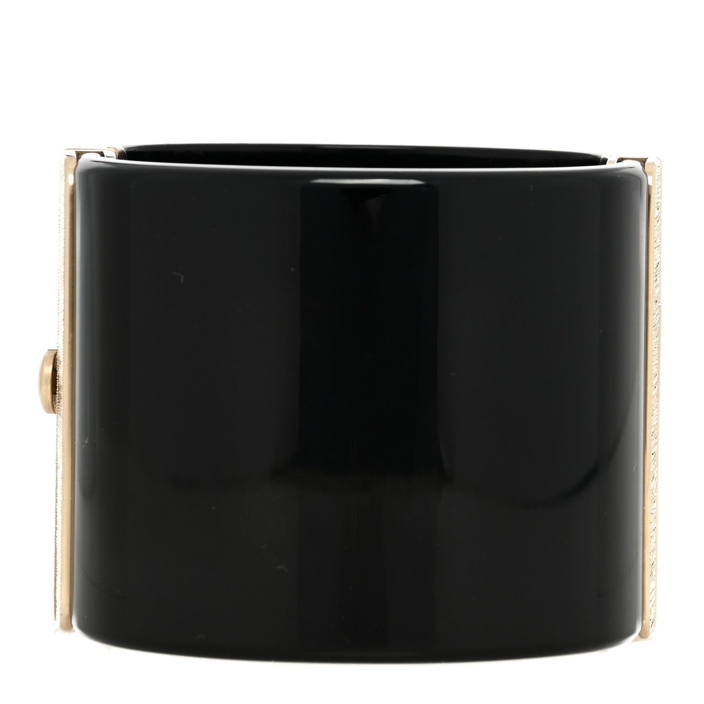 Resin CC Cuff Bracelet Black Gold