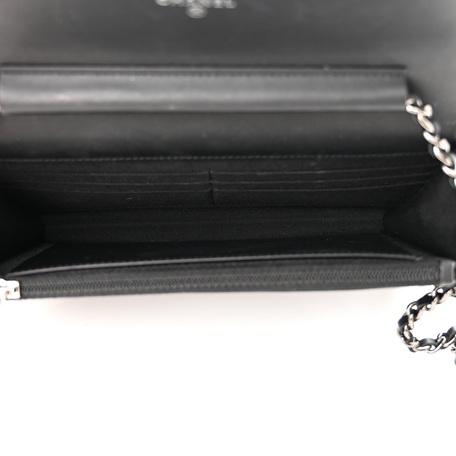 Chanel Patent Quilted Wallet On Chain WOC Black 5 of 17