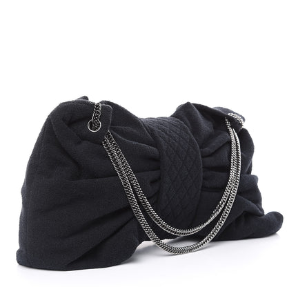 Chanel Terry Cotton Large Reissue Bow Hobo Black 3 of 9