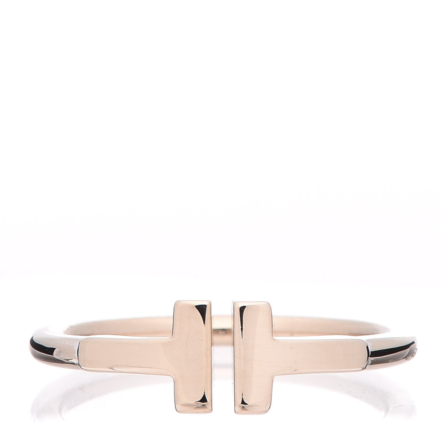 18K White Gold T Wire Ring 53 6.25