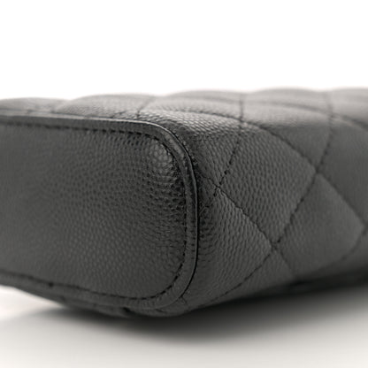 Chanel Caviar Quilted Phone Holder With Chain Black 10 of 11