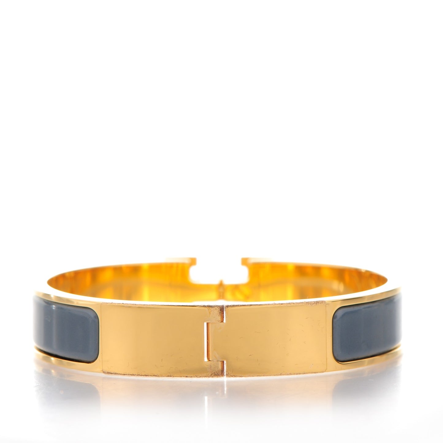 Enamel Narrow Clic Clac H Bracelet PM Ardoise
