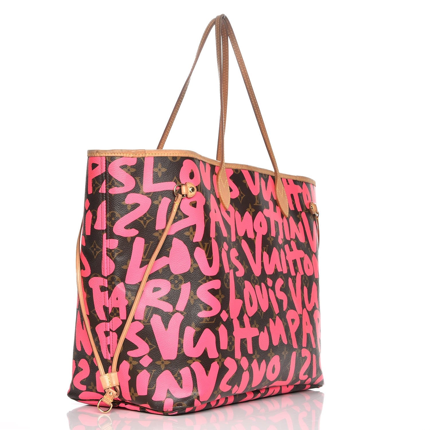 Louis Vuitton Monogram Graffiti Neverfull GM Fuchsia 3 of 13