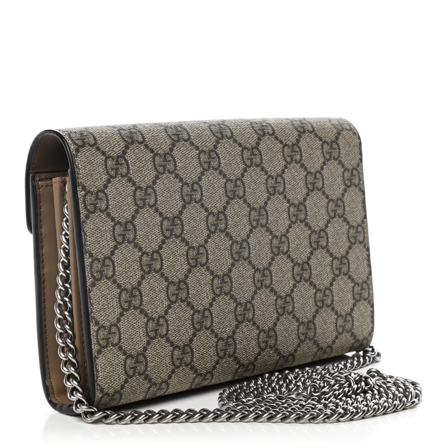 Gucci GG Supreme Monogram Mini Dionysus Chain Wallet Beige Taupe 3 of 10