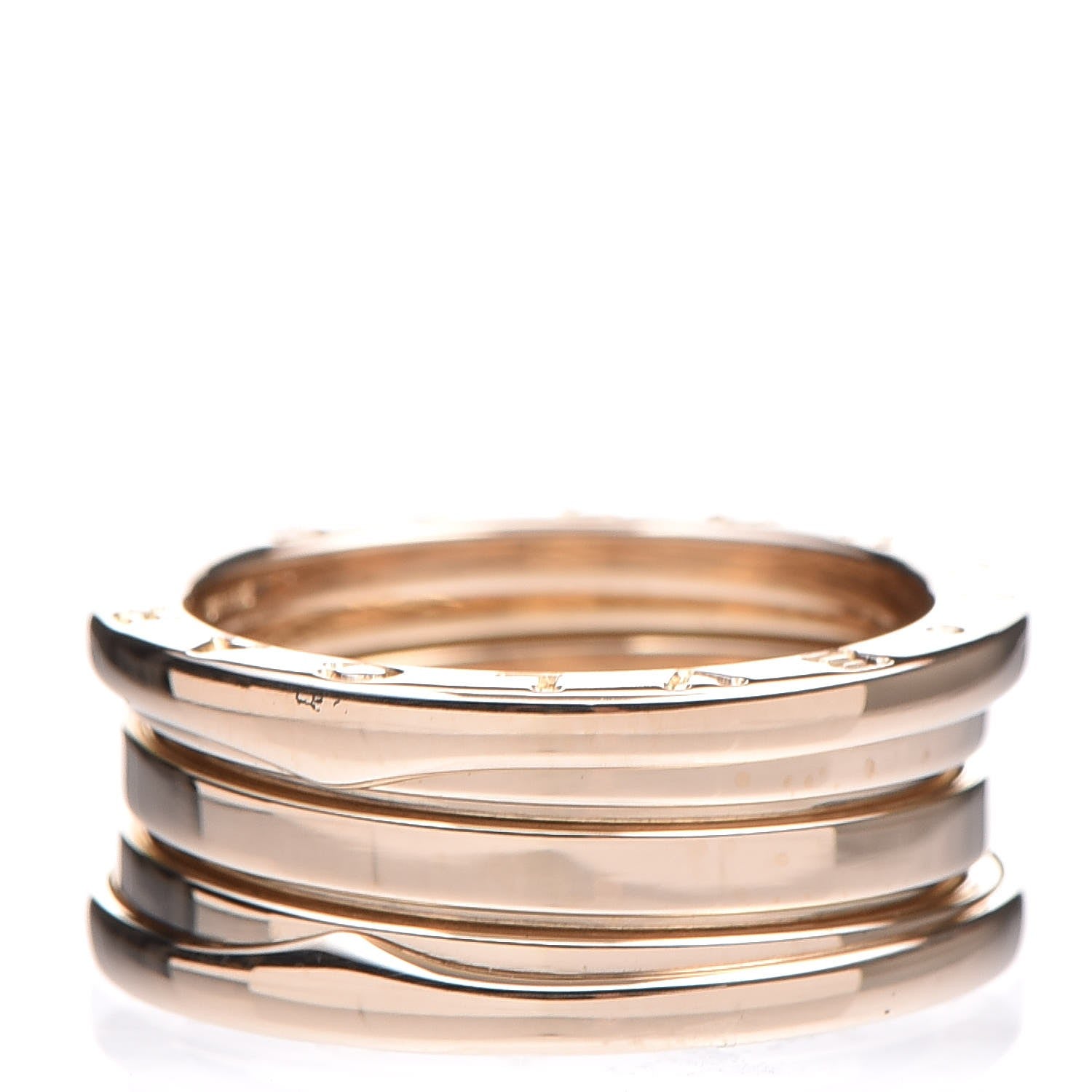 Bulgari 18K Yellow Gold B.Zero1 Three-Band Ring 56 7.5 1 of 5