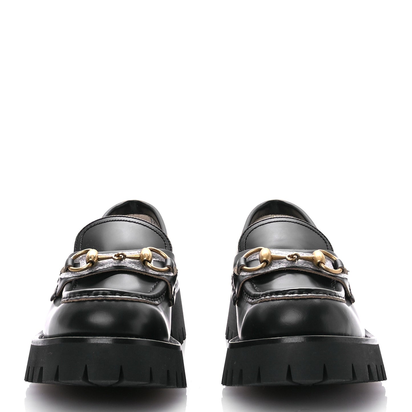 Cordovan Lux Womens Harald Horsebit 25mm Platform Loafers 35.5 Black