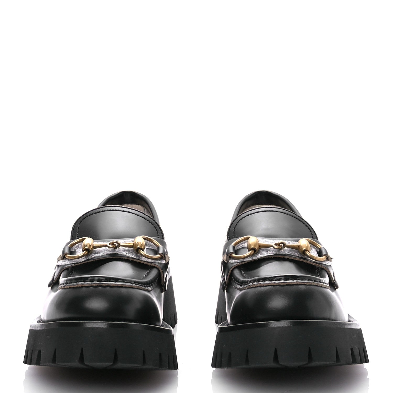 Gucci Cordovan Lux Womens Harald Horsebit 25mm Platform Loafers 35.5 Black 2 of 10