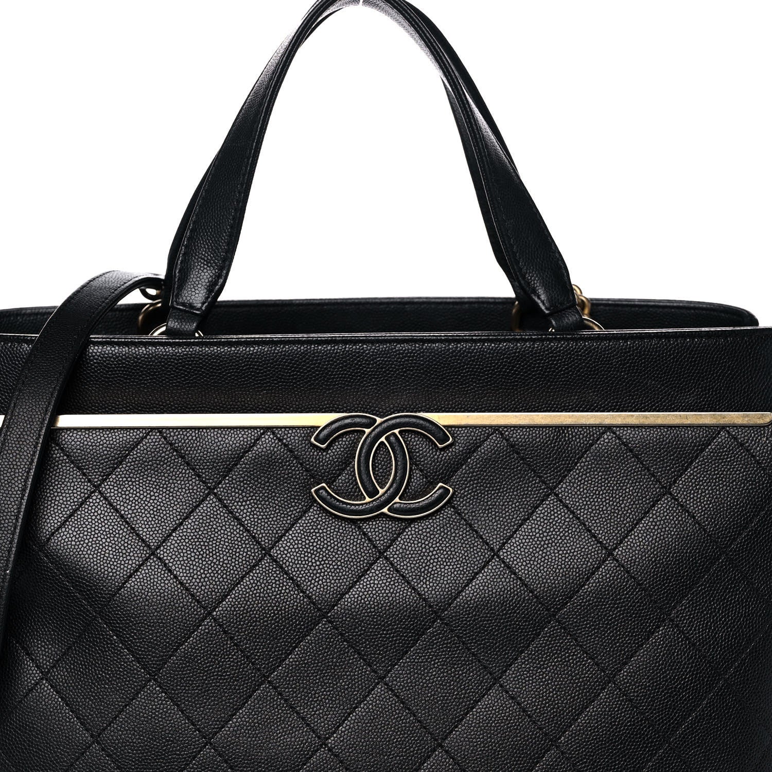 Chanel Grained Calfskin Stitched Lady Coco Top Handle Tote Black 8 of 16