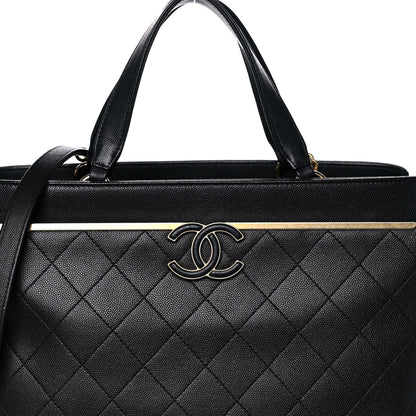 Chanel Grained Calfskin Stitched Lady Coco Top Handle Tote Black 8 of 16