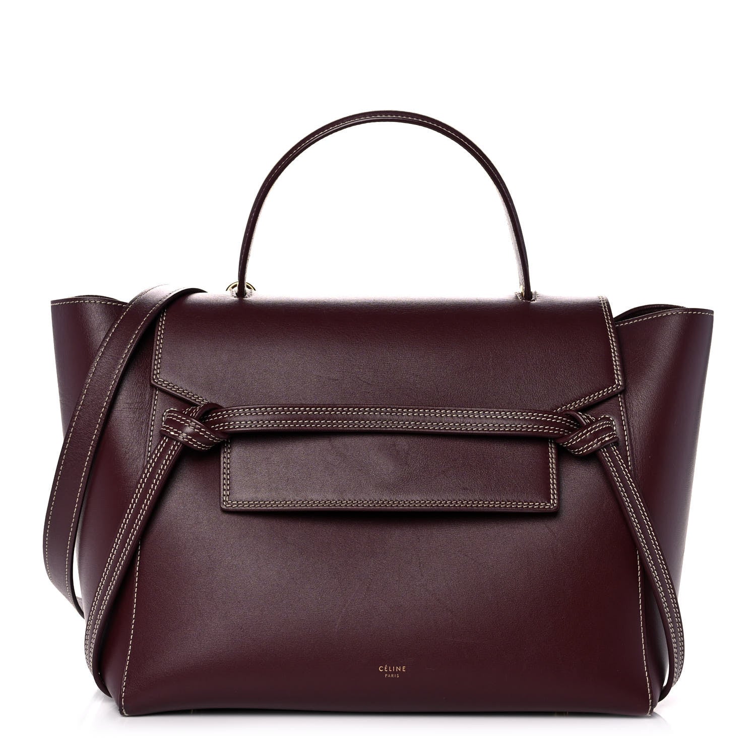 Celine Natural Calfskin Mini Belt Bag Burgundy 1 of 11