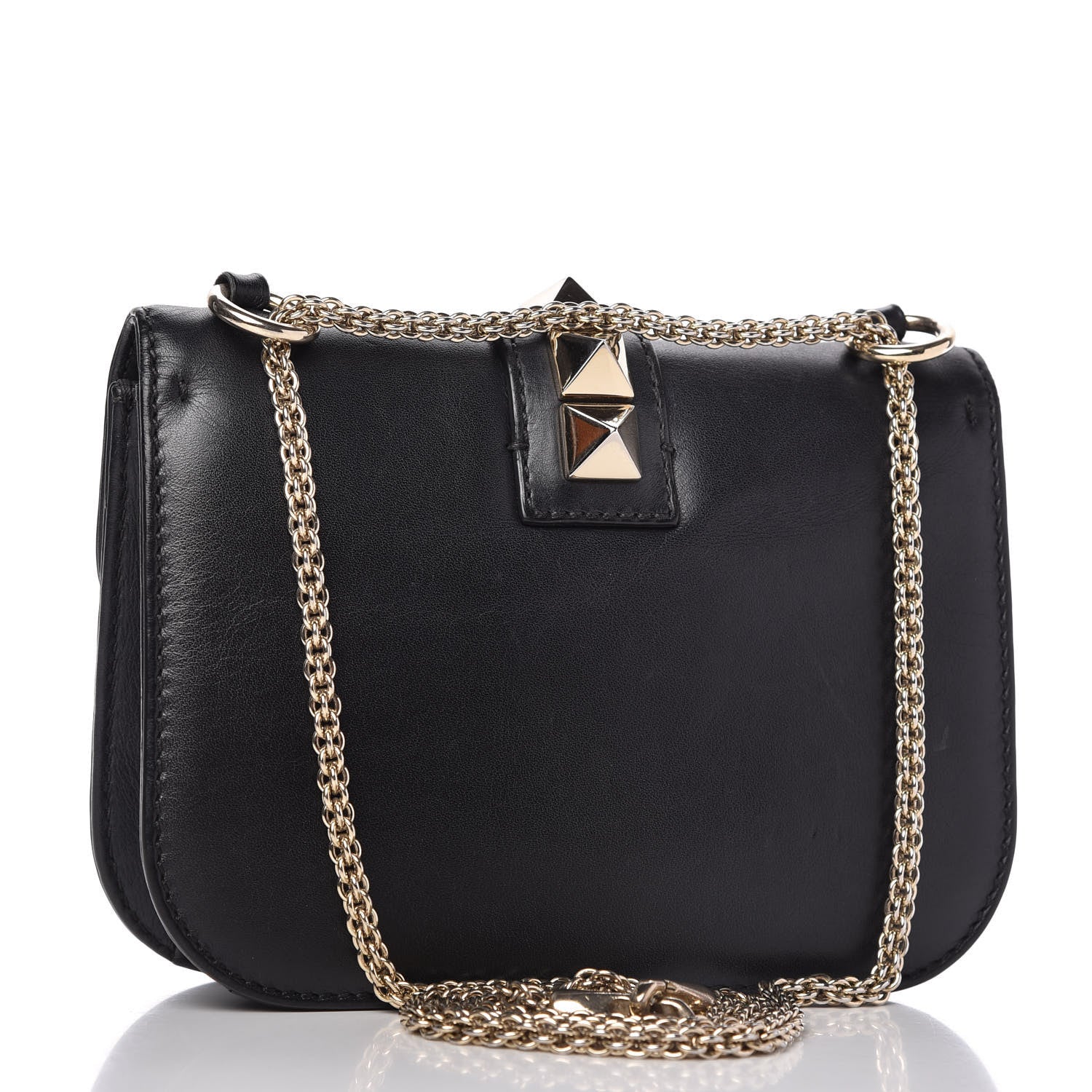 Valentino Garavani Vitello Small Glam Lock Rockstud Flap Black 3 of 9