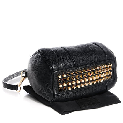 Alexander Wang Pebbled Leather Rockie Black w Pale Gold Hardware 4 of 7