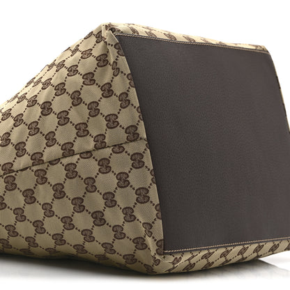 Gucci GG Monogram Large Web Handle Bucket Tote Dark Brown 9 of 10