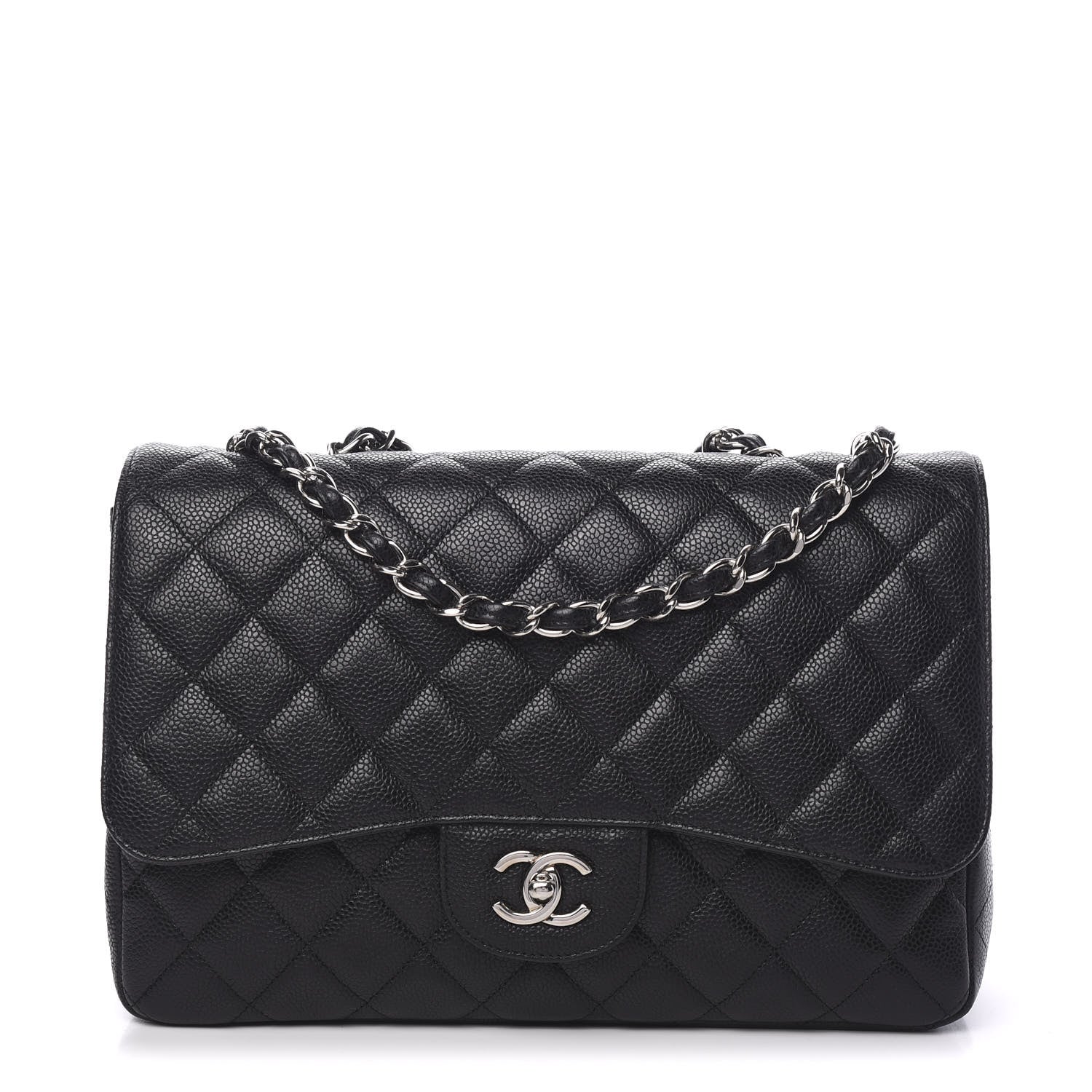 Chanel Caviar Quilted Jumbo Single Flap Black 1 of 10