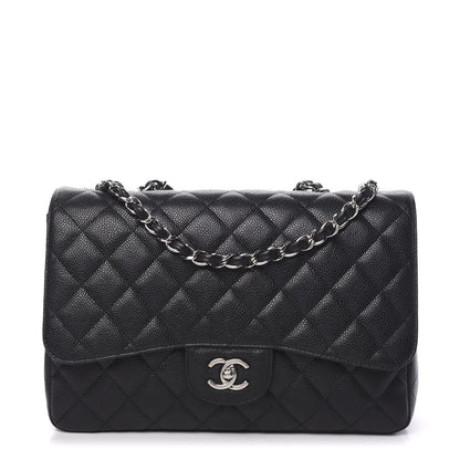 Chanel Caviar Quilted Jumbo Single Flap Black 1 of 10