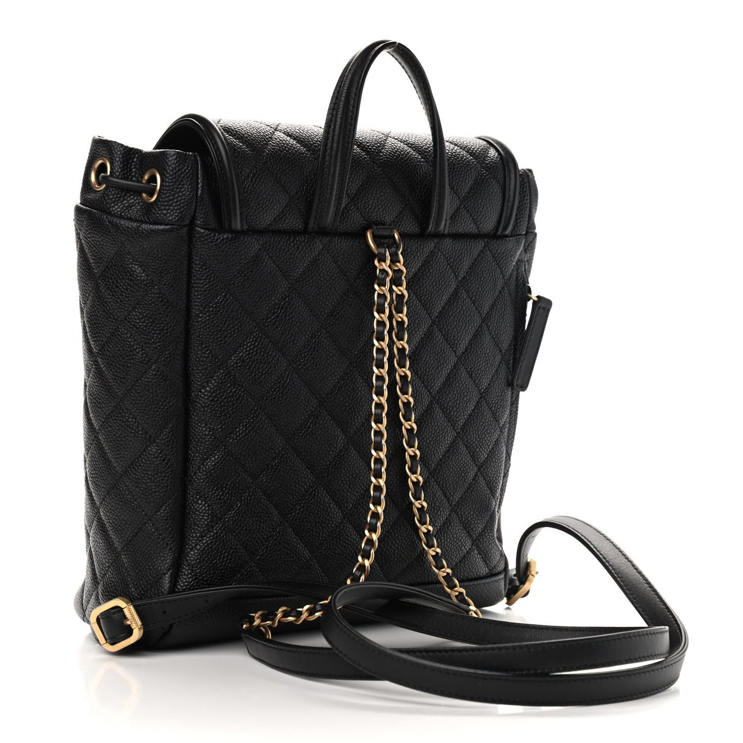 Caviar Quilted Filigree Backpack Black
