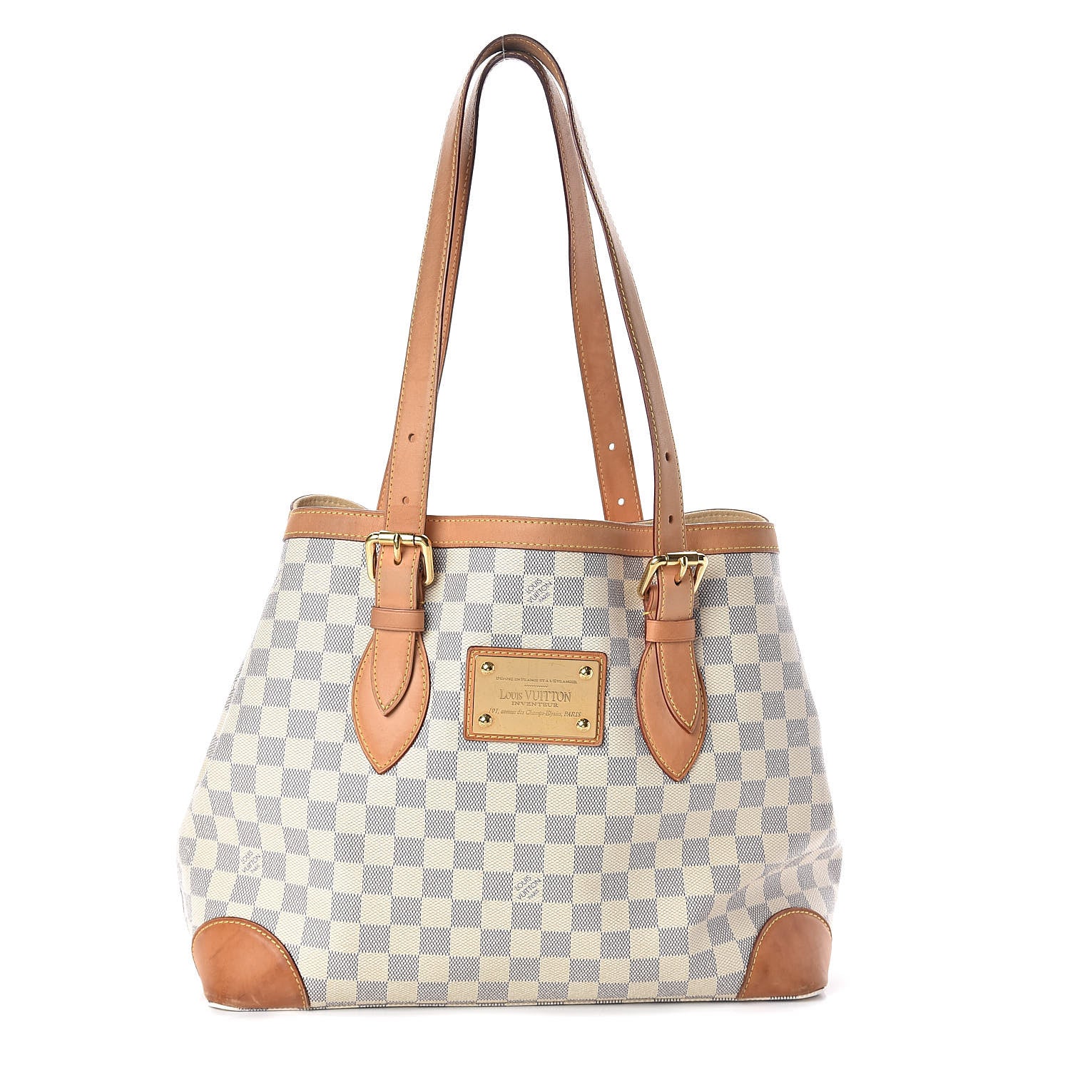 Louis Vuitton Damier Azur Hampstead MM 1 of 12
