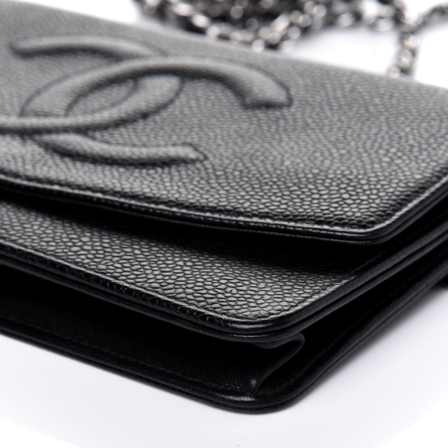 Chanel Caviar Timeless CC Wallet On Chain WOC Black 11 of 13