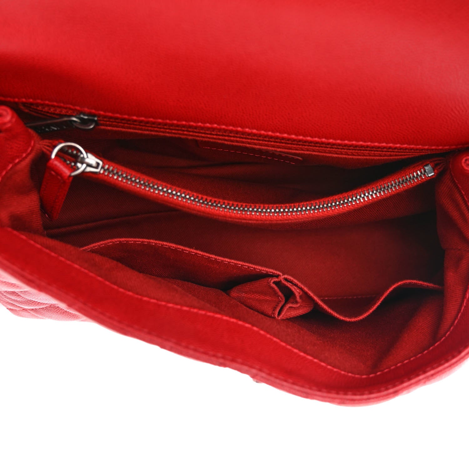 Chanel Caviar Quilted Small Coco Handle Flap Red 5 of 10
