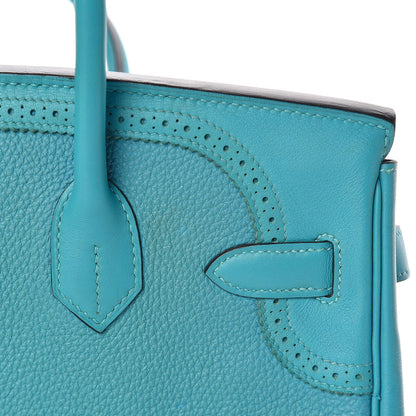 Hermes Togo Swift Ghillies Birkin 30 Turquoise 24 of 29