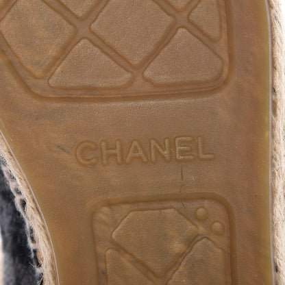 Chanel Flannel CC Espadrilles 42 Dark Grey Black 11 of 12