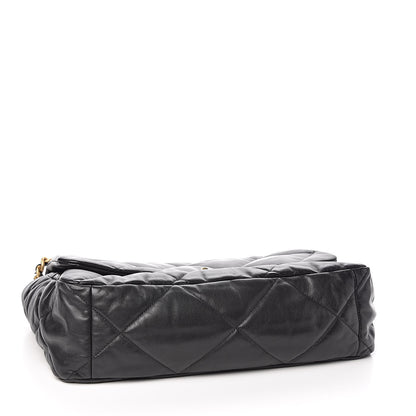 Chanel Lambskin Quilted Maxi 19 Flap Black 4 of 10