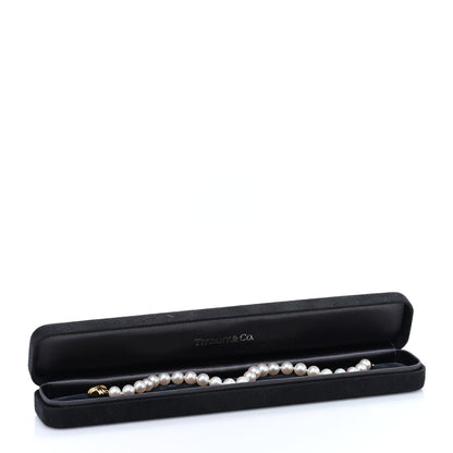Tiffany 18K Yellow Gold Pearl 7mm Signature Pearls Bracelet 4 of 4