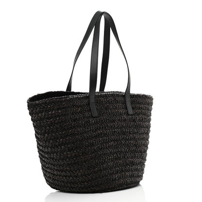 Saint Laurent Raffia Medium Panier Bag Black 3 of 11