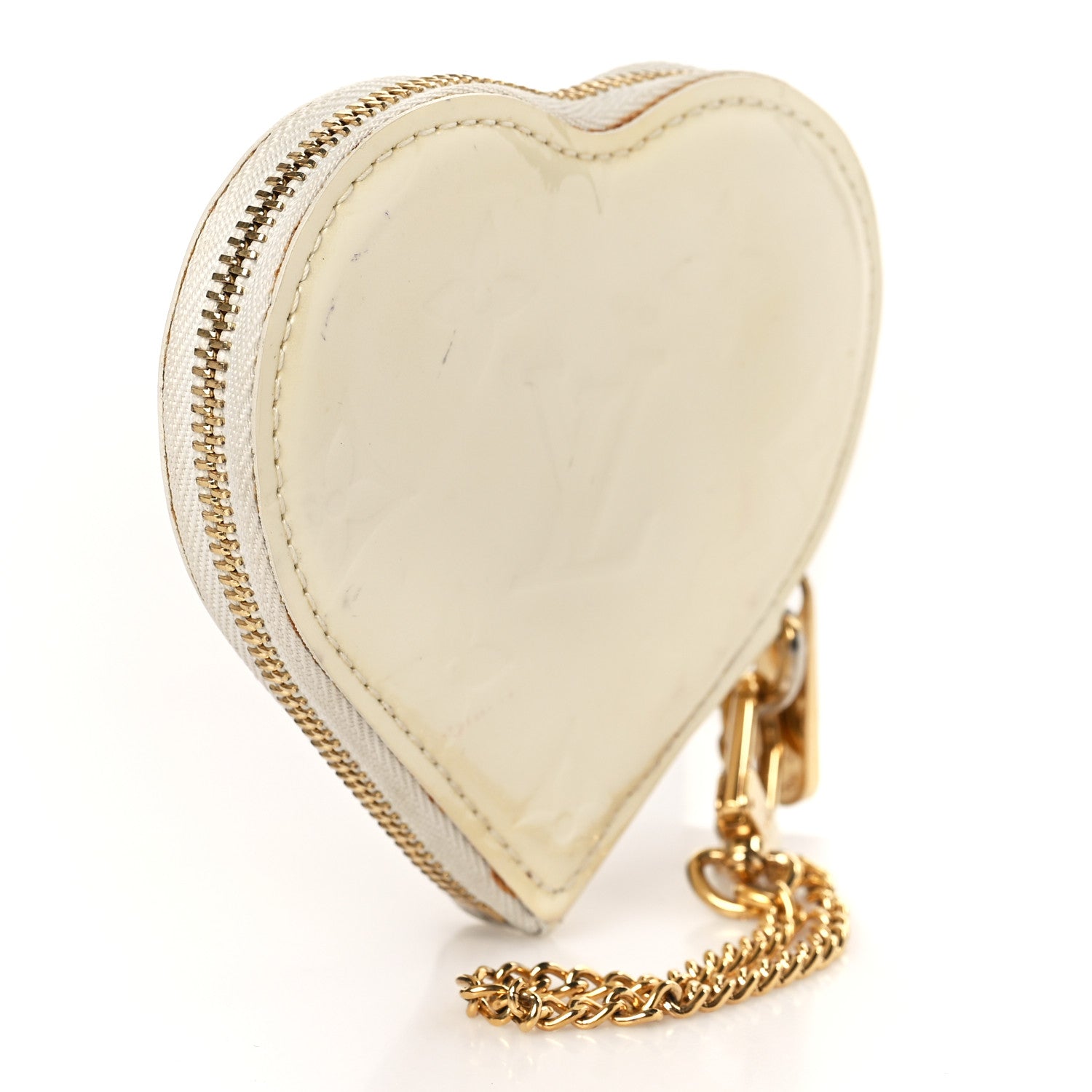 Louis Vuitton Vernis Heart Coin Purse Blanc Corail 2 of 6