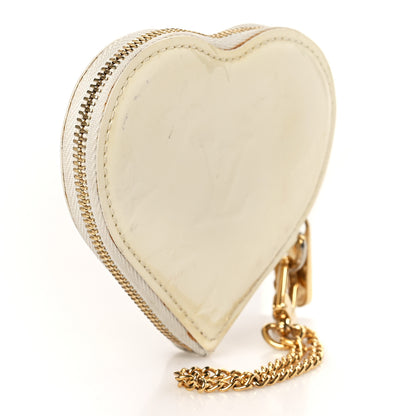 Louis Vuitton Vernis Heart Coin Purse Blanc Corail 2 of 6
