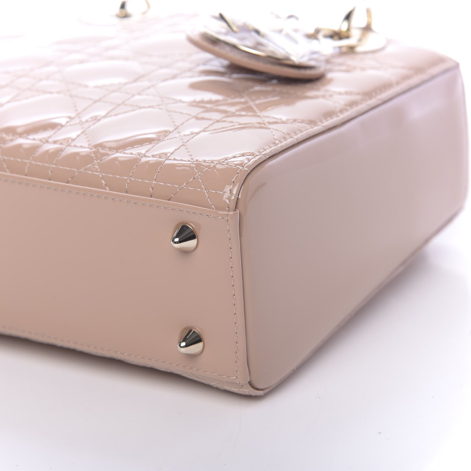 Christian Dior Patent Cannage Small Lady Dior Beige 8 of 10