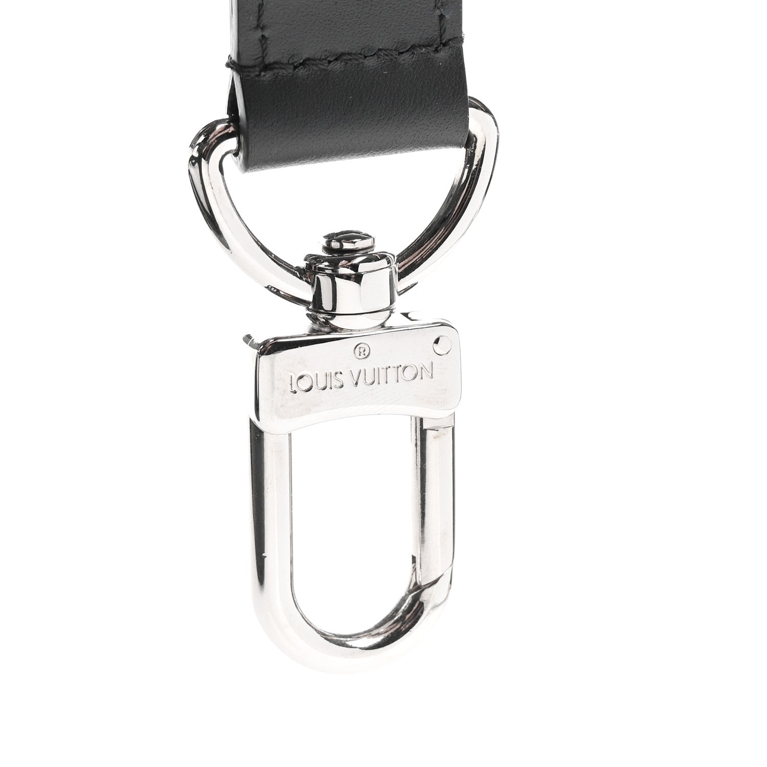 Louis Vuitton Calfskin Adjustable Shoulder Strap Black 3 of 4