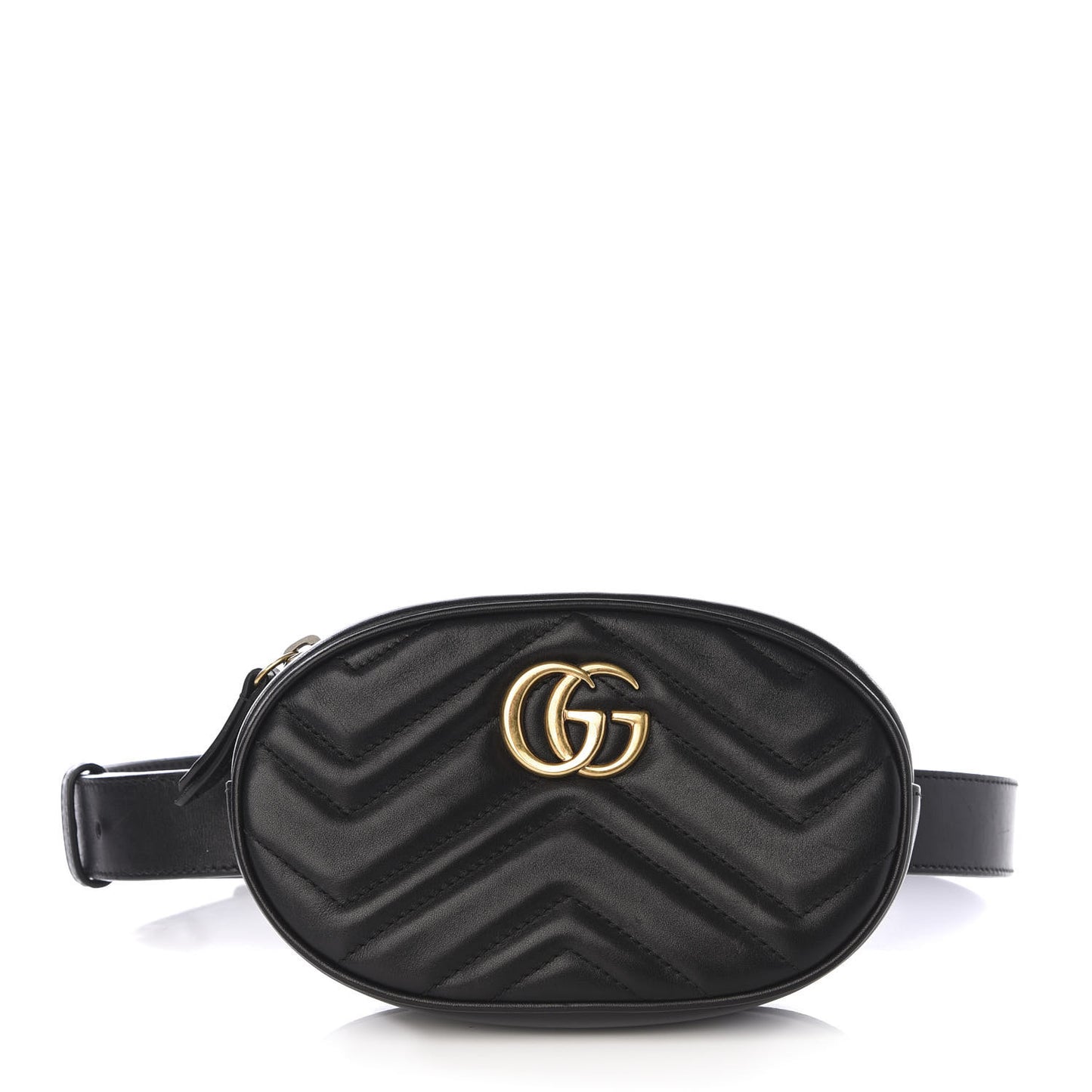 Calfskin Matelasse GG Marmont Belt Bag 75 30 Black