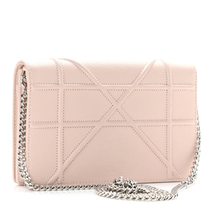 Christian Dior Grained Calfskin Diorama Wallet on Chain Pouch Rose Poudre 3 of 9