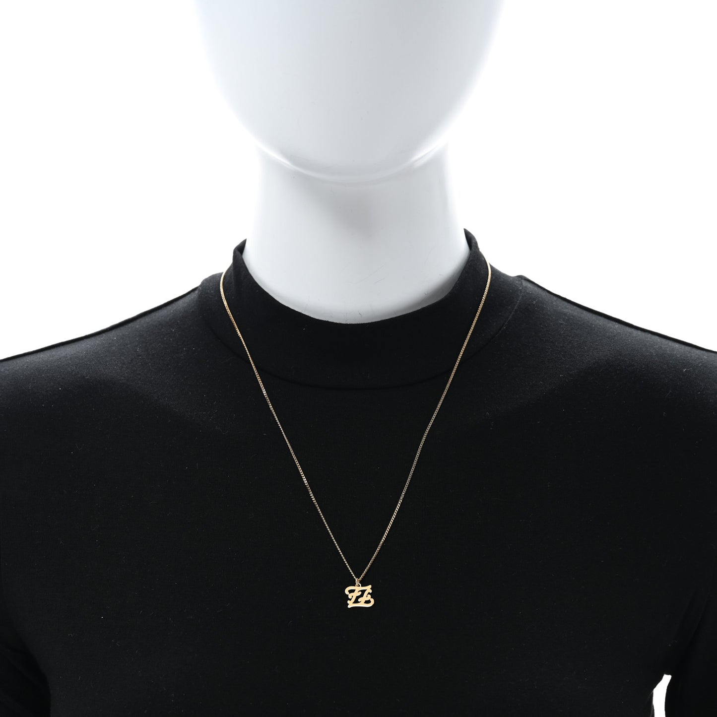 Metal Karligraphy Necklace Gold