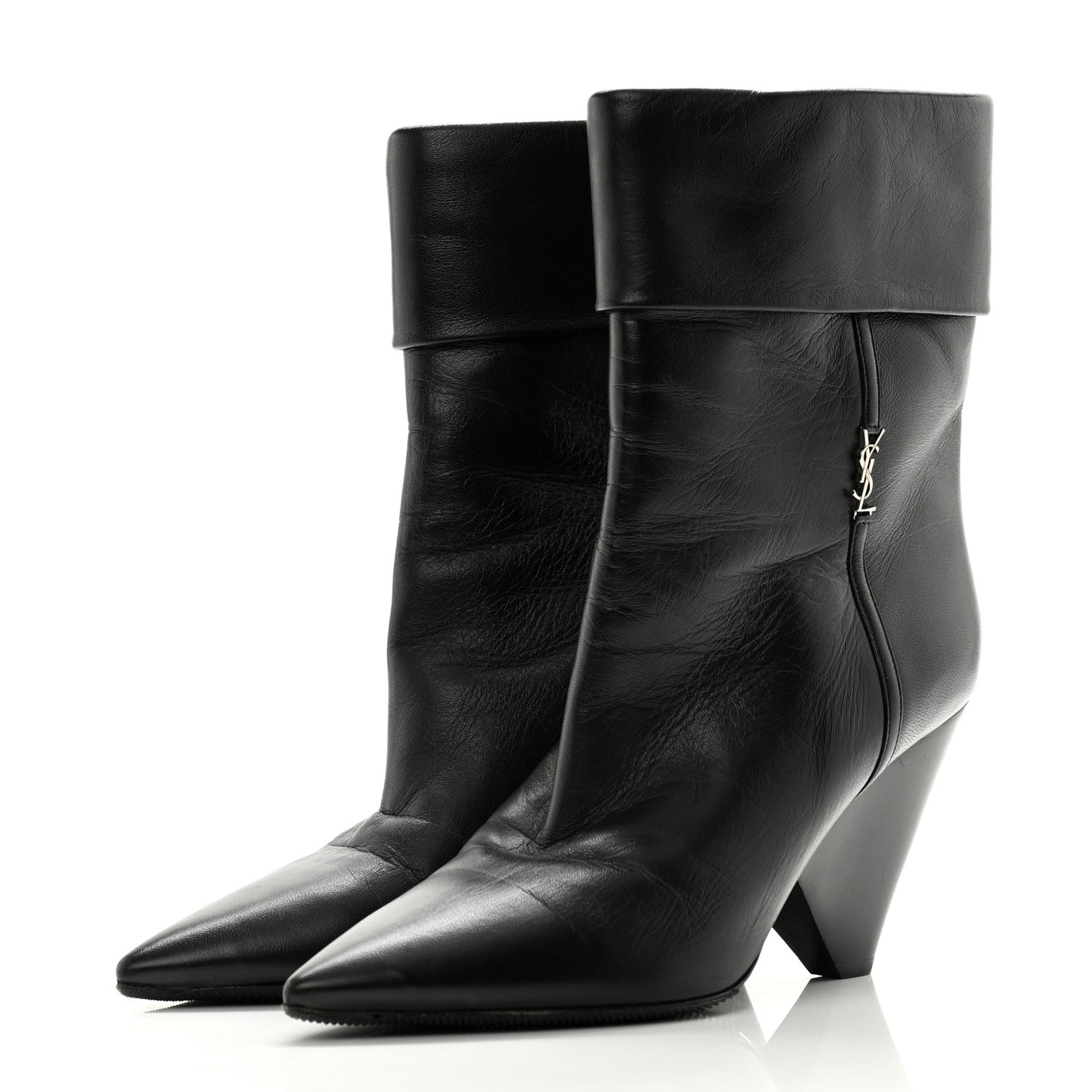 Lambskin Liz 85 Wedge Booties 39 Black